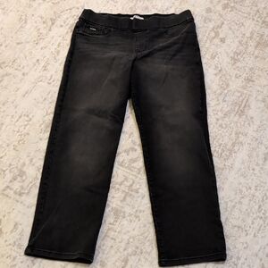 Nine West Black Straight-Leg Stretch Jeans